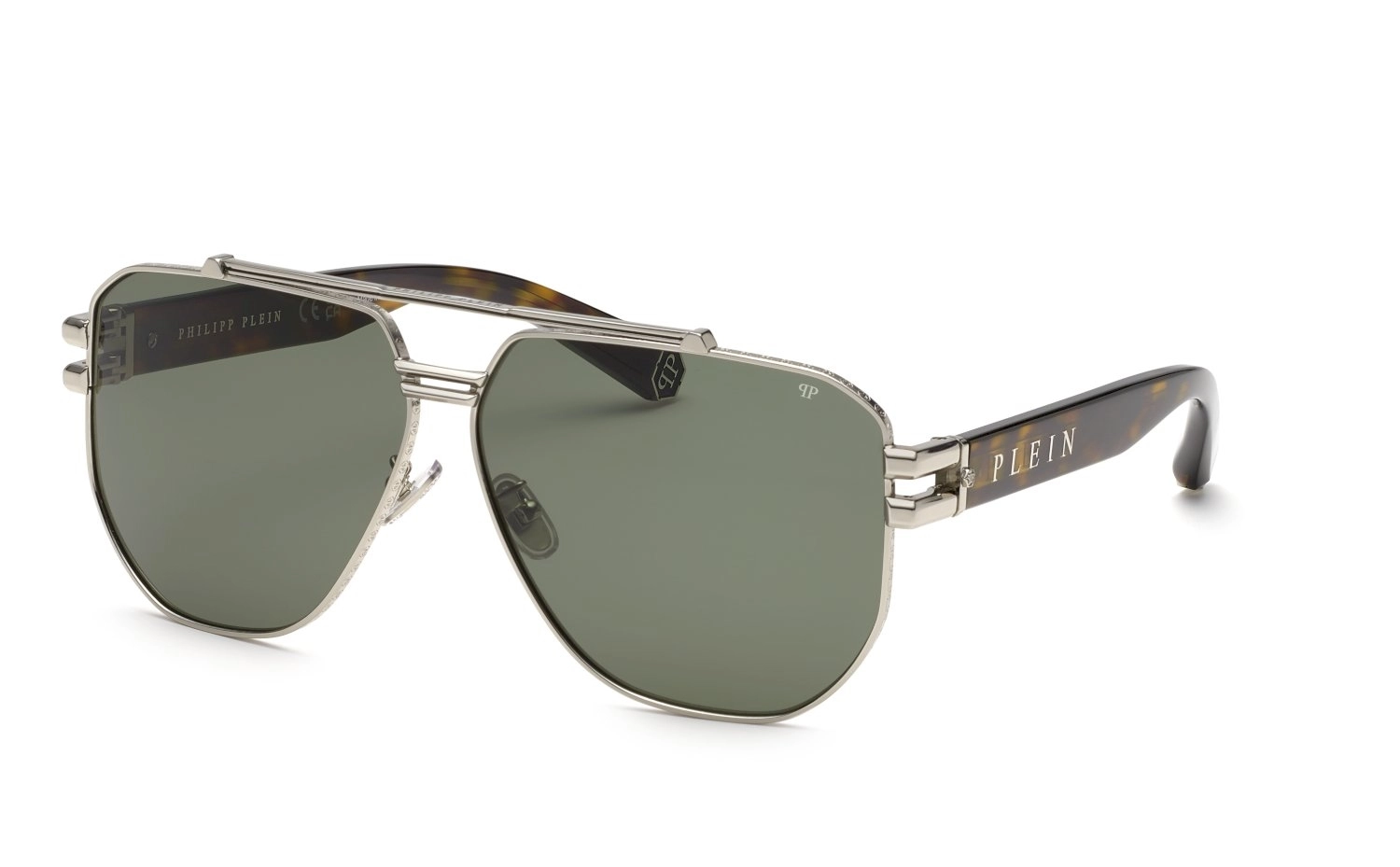 Philipp Plein SPP185 0K07 65 | Unisex Yeşil Güneş Gözlüğü